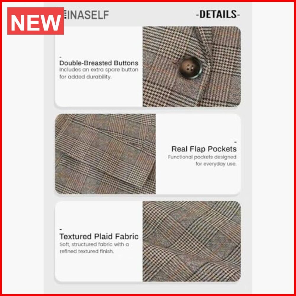 Lightweight Fully Lined Polyester Blend Blazer wi… - image 6